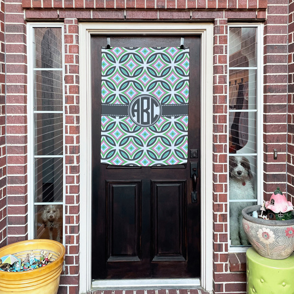 Geometric Circles House Flags - Double Sided - (Over the door) LIFESTYLE