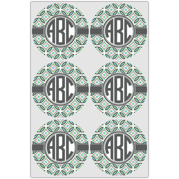 Geometric Circles Icing Circle - Large - Set of 6