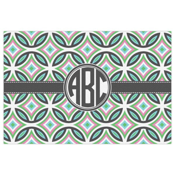 Geometric Circles Indoor / Outdoor Rug - 2'x3' - Front Flat