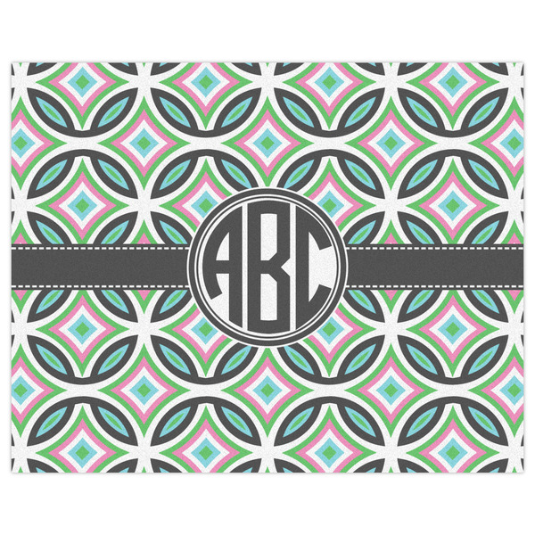 Geometric Circles Indoor / Outdoor Rug - 8'x10' - Front Flat