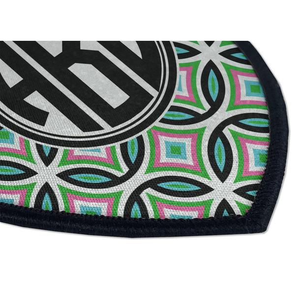 Geometric Circles Iron on Shield 3 Detail