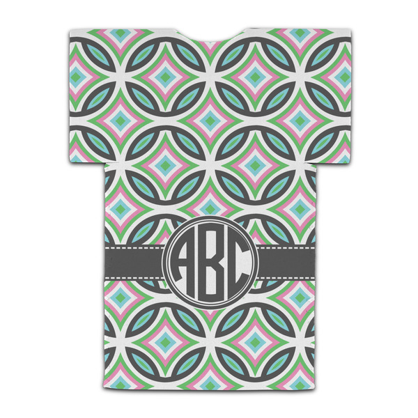 Geometric Circles Jersey Bottle Cooler - BACK (flat)