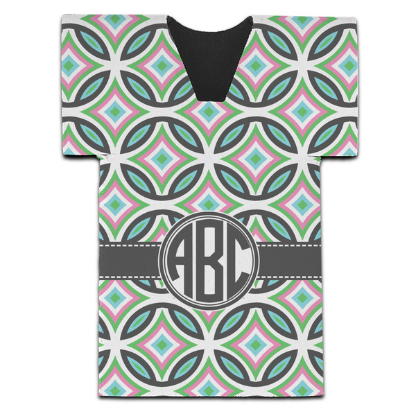 Custom Geometric Circles Jersey Bottle Cooler (Personalized)