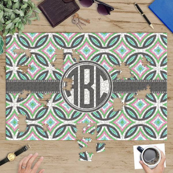 Geometric Circles Jigsaw Puzzle 1014 Piece - In Context