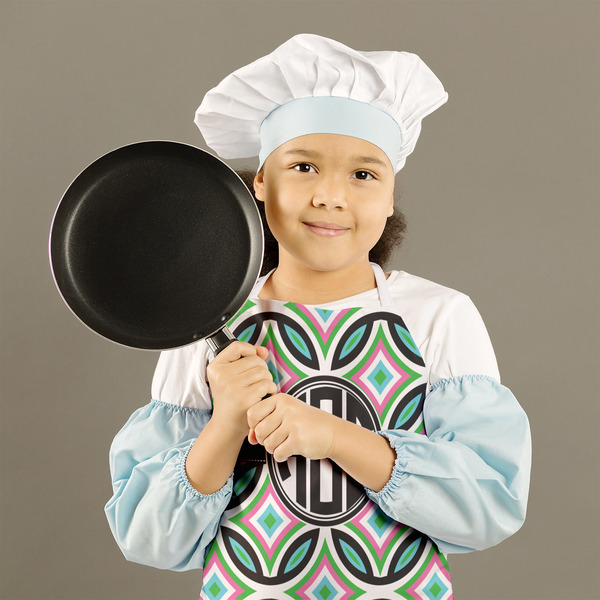 Geometric Circles Kid's Aprons - Medium - Lifestyle