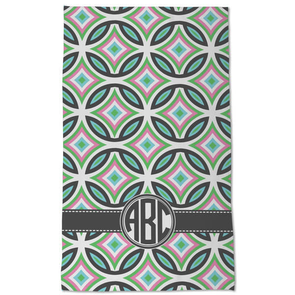 Geometric Circles Kitchen Towel - Poly Cotton - Full Front