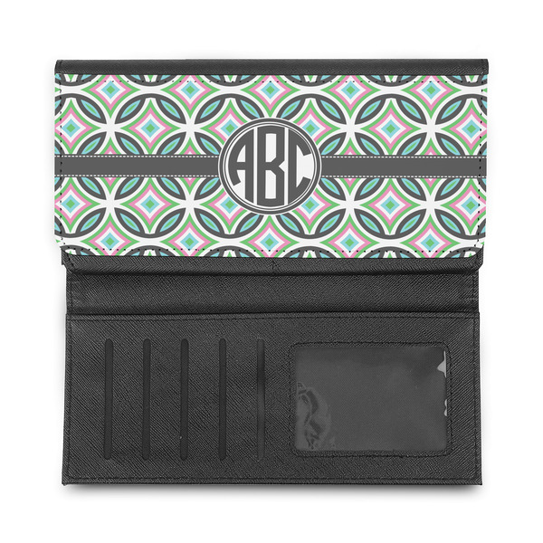 Geometric Circles Ladies Wallet - Half Way Open