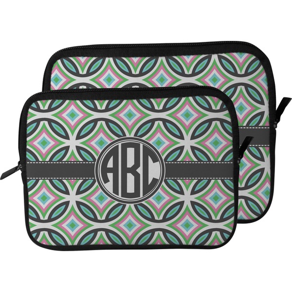 Geometric Circles Laptop Sleeve (Size Comparison)