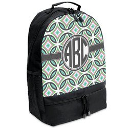 Geometric Circles Backpacks - Black (Personalized)