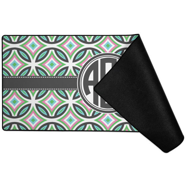 Geometric Circles Large Gaming Mats - FRONT W/ FOLD