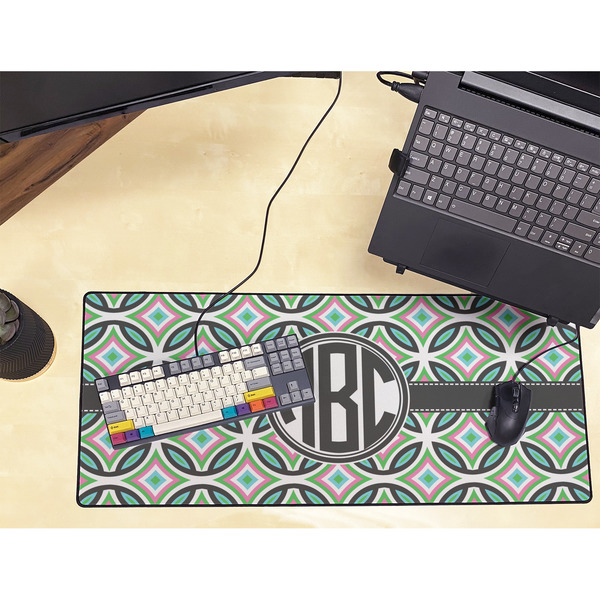 Geometric Circles Large Gaming Mats - LIFESTYLE