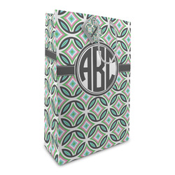 Geometric Circles Large Gift Bag (Personalized)