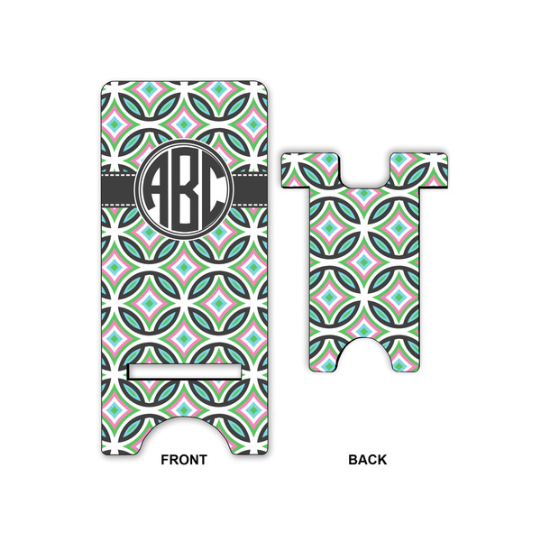 Geometric Circles Large Phone Stand - Front & Back