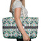 Geometric Circles Large Rope Tote Bag - In Context View
