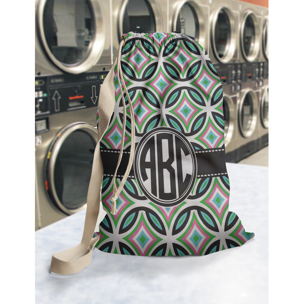 Geometric Circles Laundry Bag in Laundromat