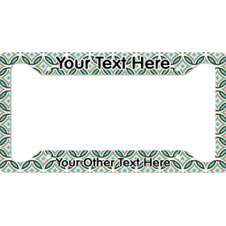 Geometric Circles License Plate Frame (Personalized)