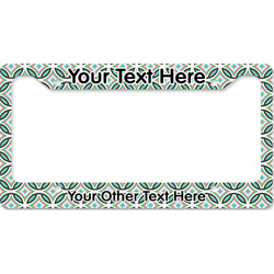 Geometric Circles License Plate Frame - Style B (Personalized)