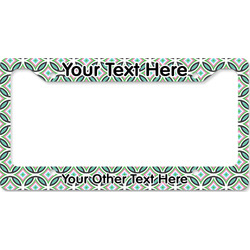 Geometric Circles License Plate Frame - Style B (Personalized)
