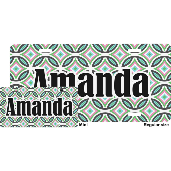 Geometric Circles License Plate (Sizes)