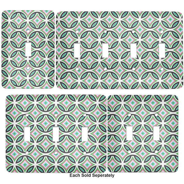 Geometric Circles Light Switch Covers all sizes