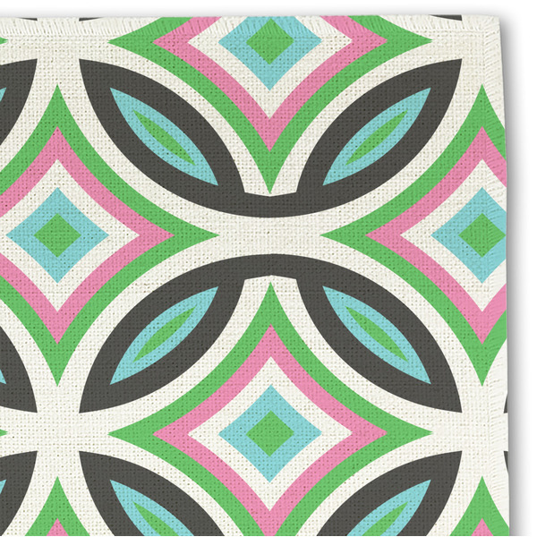 Geometric Circles Linen Placemat - DETAIL