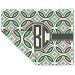 Geometric Circles Double-Sided Linen Placemat - Single w/ Monogram