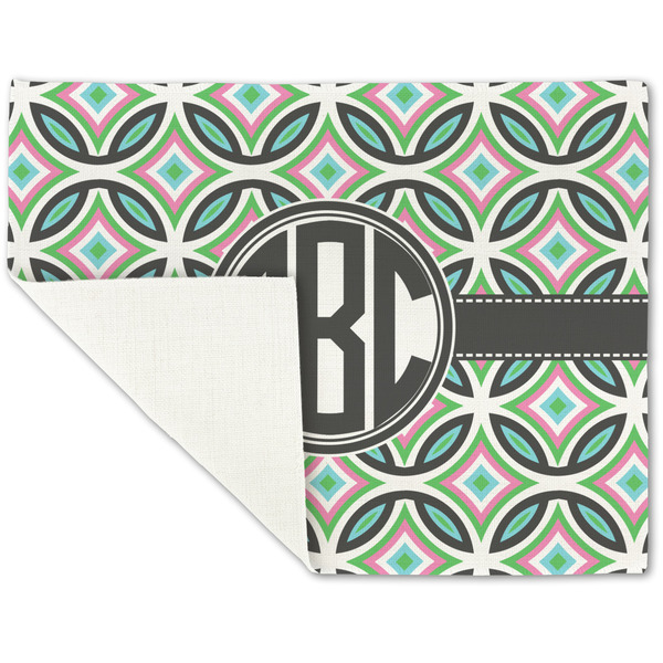 Geometric Circles Linen Placemat - Folded Corner (single side)