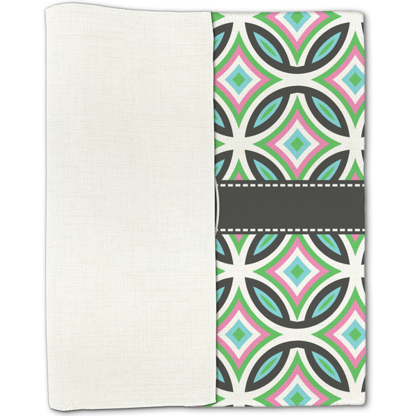 Geometric Circles Linen Placemat - Folded Half