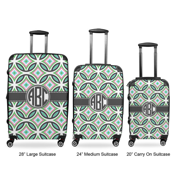 Geometric Circles Luggage Bags all sizes - With Handle