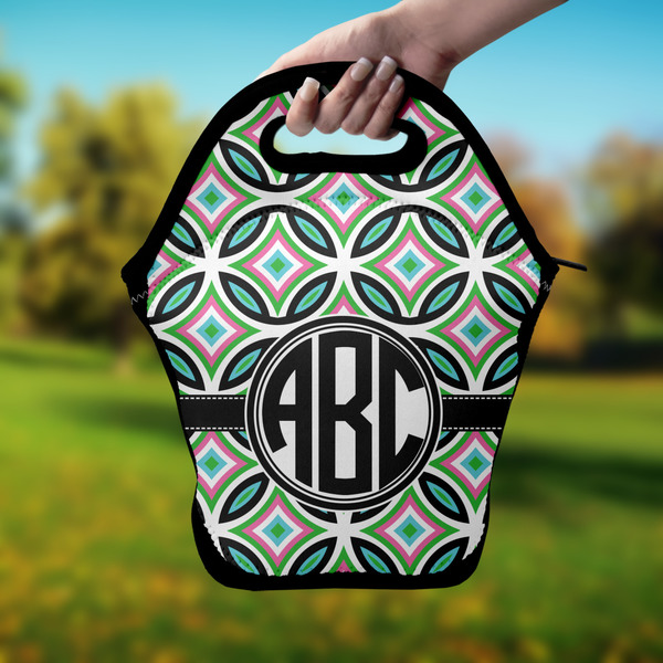 Geometric Circles Lunch Bag - Hand
