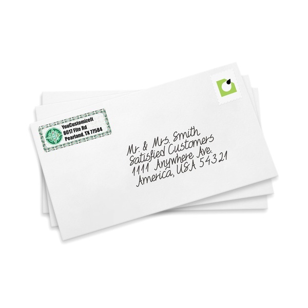 Geometric Circles Mailing Label on Envelopes