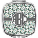 Geometric Circles Compact Makeup Mirror (Personalized)