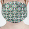 Geometric Circles Mask - Pleated (new) Front View on Girl
