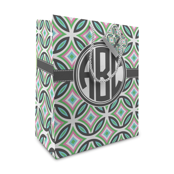 Custom Geometric Circles Medium Gift Bag (Personalized)