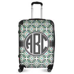 Geometric Circles Suitcase - 24" Medium - Checked (Personalized)