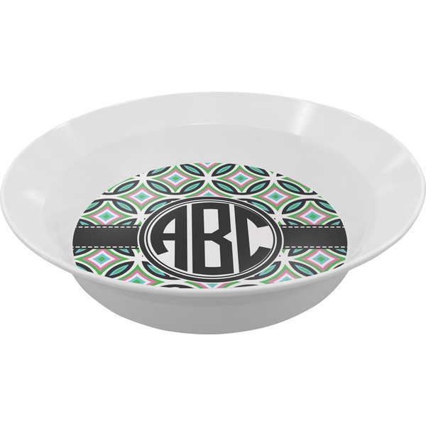 Custom Geometric Circles Melamine Bowl (Personalized)