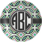 Geometric Circles Melamine Salad Plate - 8" (Personalized)