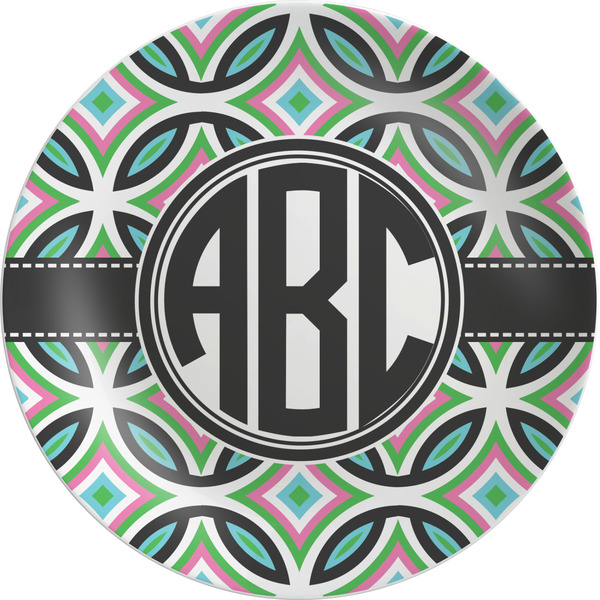Custom Geometric Circles Melamine Plate (Personalized)