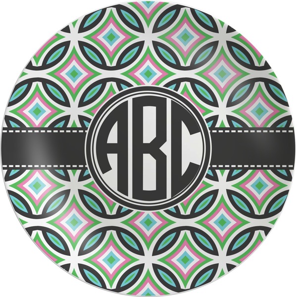 Custom Geometric Circles Melamine Plate (Personalized)