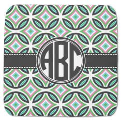 Geometric Circles Memory Foam Bath Mat - 48"x48" (Personalized)