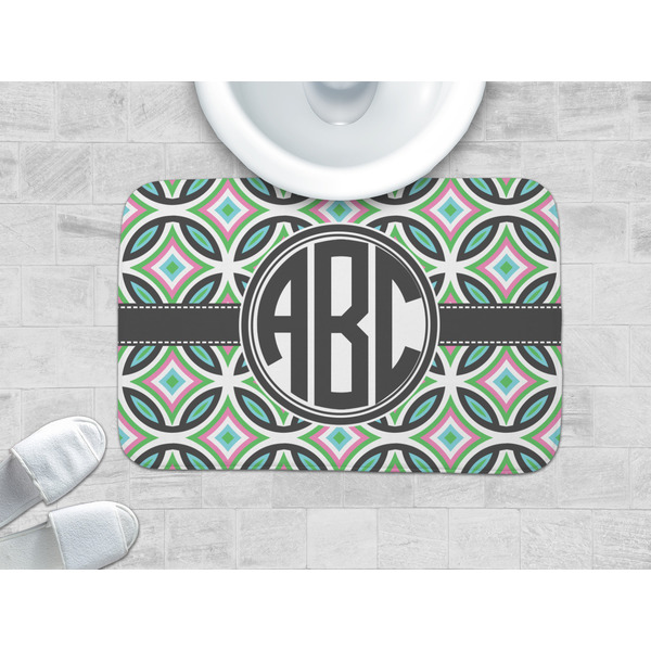 Geometric Circles Memory Foam Bath Mat - LIFESTYLE 34x21