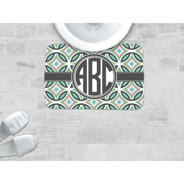 Geometric Circles Memory Foam Bath Mat - LIFESTYLE