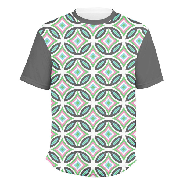 Custom Geometric Circles Men's Crew T-Shirt - Medium