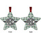 Geometric Circles Metal Star Ornament - Front and Back