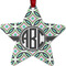 Geometric Circles Metal Star Ornament - Double Sided w/ Monogram