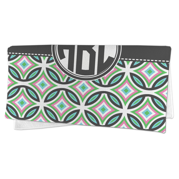 Geometric Circles Microfiber Dish Rag - FOLDED (half)