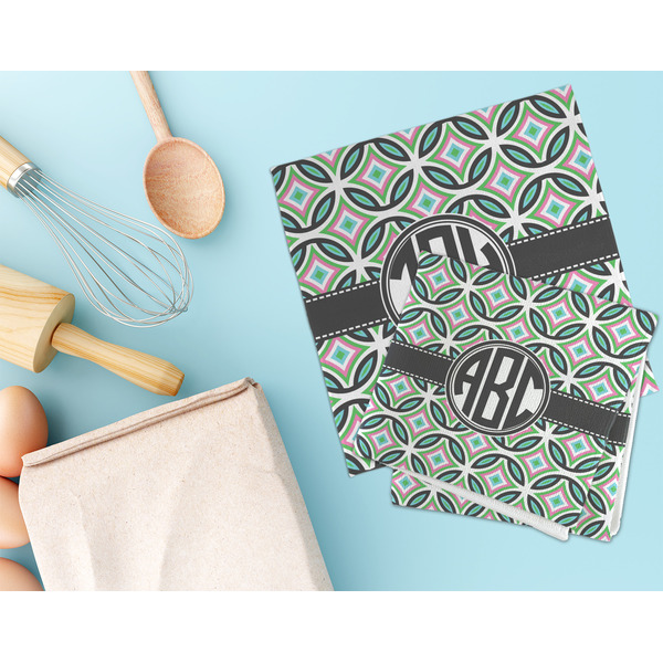 Geometric Circles Microfiber Dish Rag - LIFESTYLE