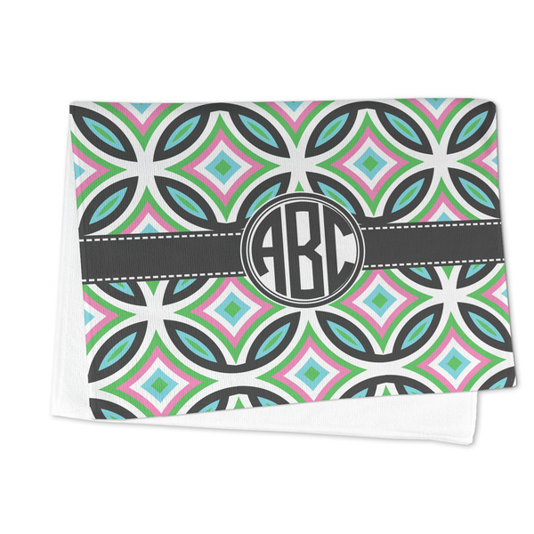 Geometric Circles Microfiber Dish Towel - FOLDED HALF