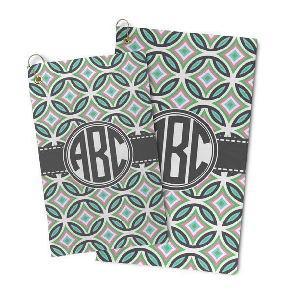 Geometric Circles Microfiber Golf Towel - PARENT/MAIN