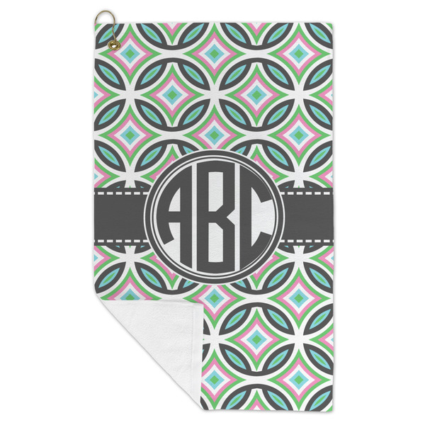 Geometric Circles Microfiber Golf Towels - FOLD
